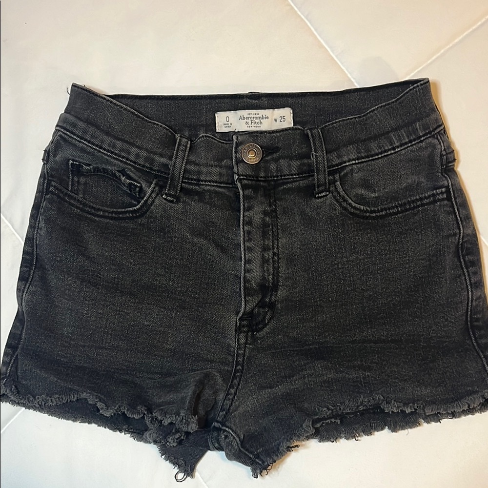 Women's Black Denim Shorts